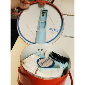 Vintage MCM 327 Lady Schick Style Hair Red Alligator Pattern & Attachments